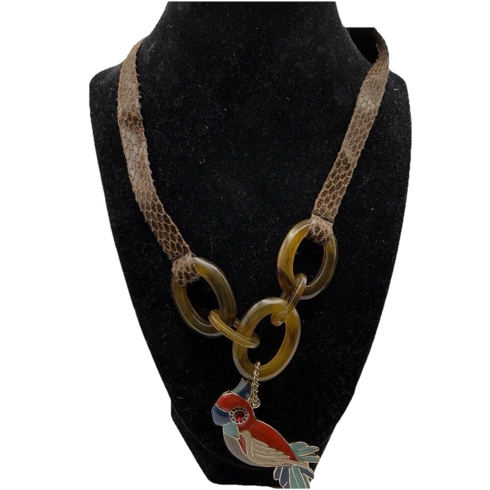 Bijou Turner Parrot Necklace & Earrings Set, Nautical Ocean Beach Jewelry -NEW